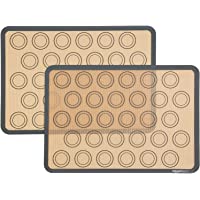 Amazon Basics - Tapete de silicona para hornear macarons- juego de 2 unidades